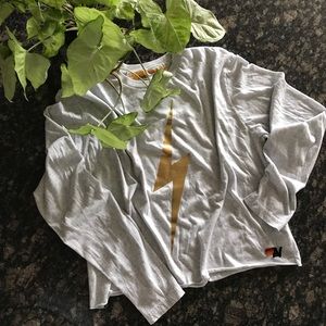 Aviator Nation Gold Bolt LS BOYFRIEND TEE